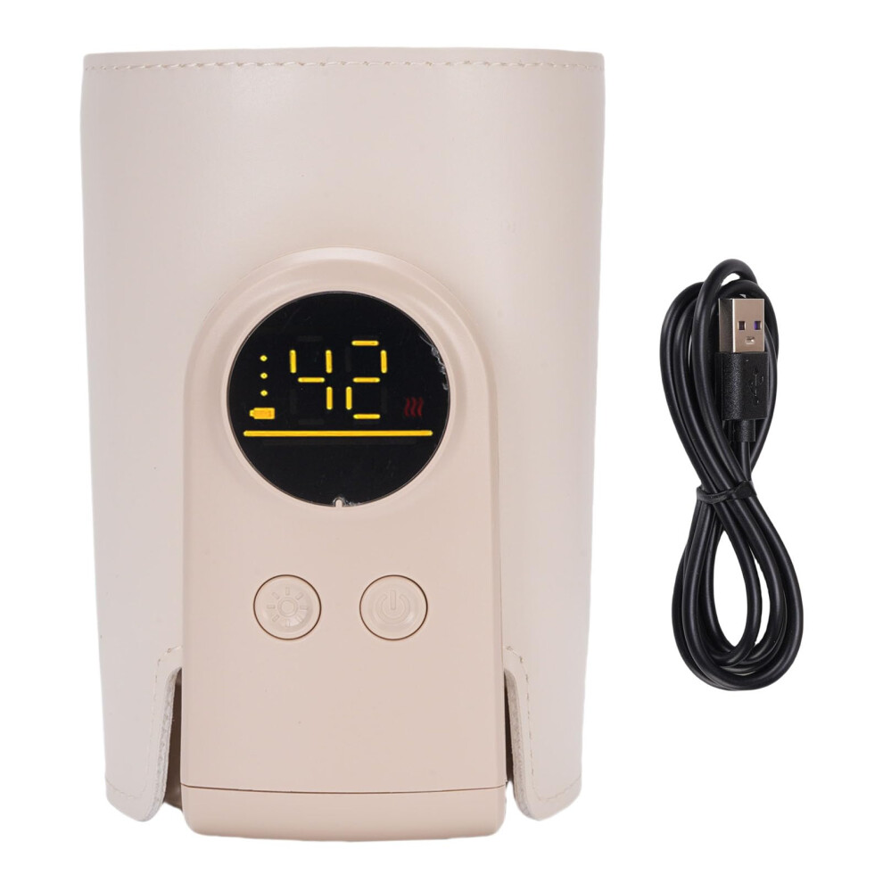 Portable Bottle Warmer with Smart Temperature Control, USB Rechargeable, 6 Heat Settings for Travel