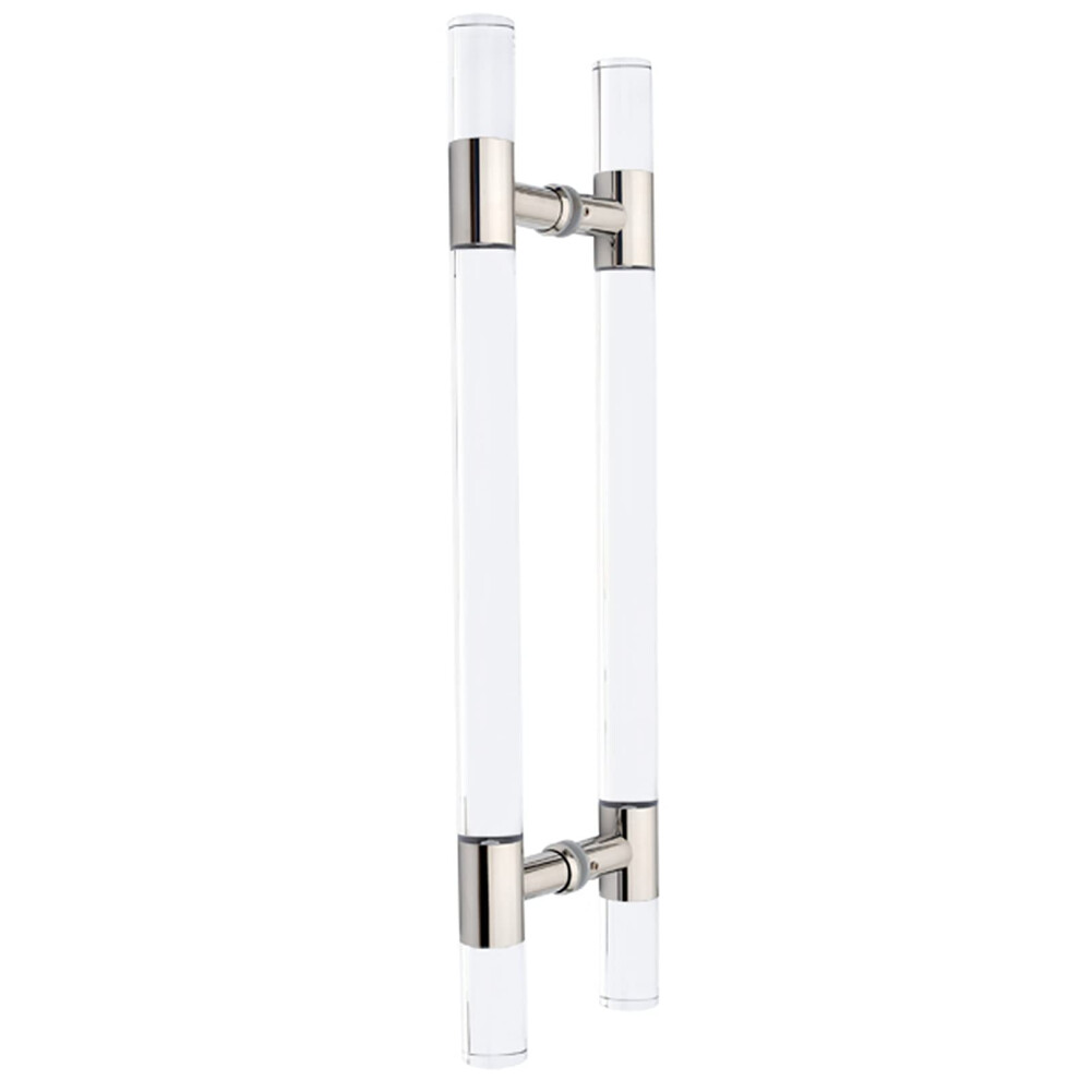 Glass Door Handle With Clear Acrylic Crystal Finish, Doublesided Barn Door Pull For Kitchen Shower 9044945413335