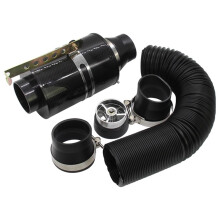 Universal Carbon Fiber Cold Air Intake System with Flexible Duct and 240mm Filter Box for Cars