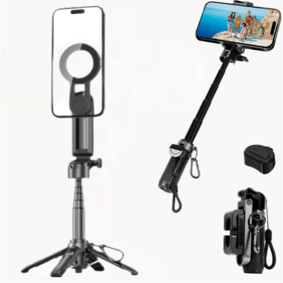 Magnetic Phone Tripod With 18.7In Adjustable Selfie Stick And Remote, Compatible With Magsafe Iphone And Android 9455672869096