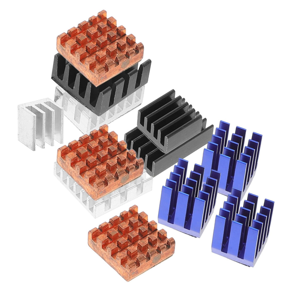 12Pcs Passive Copper Aluminum Heatsink Kit With Thermal Adhesive For Enhanced Cooling Efficiency 9053599196402