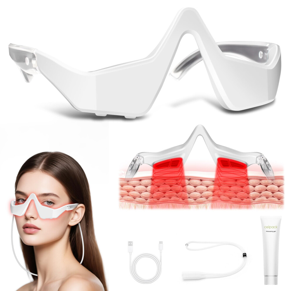 Light/Dark/White Under Eye Massager With Therapy For Circles, Eye Bags Relief, Heat And Vibration,