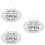 3Stk Hängendes Holz Schild Open Closed Für Geschäft Weiß Doppelseitig 9