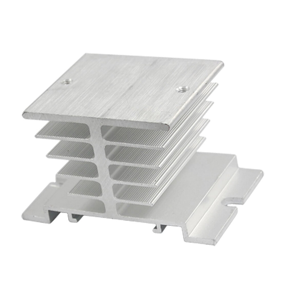 Solid State Relay Heat Sink Aluminum Ssr Small Size M4 Thread Efficient Heat Dissipation Silver Tone 9455672869478