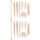 16Stk Handwebstab Set Holz Beige Strick- Und Webzubehör Für DIY 6