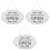3Stk Hängendes Holz Schild Open Closed Für Geschäft Weiß Doppelseitig 5