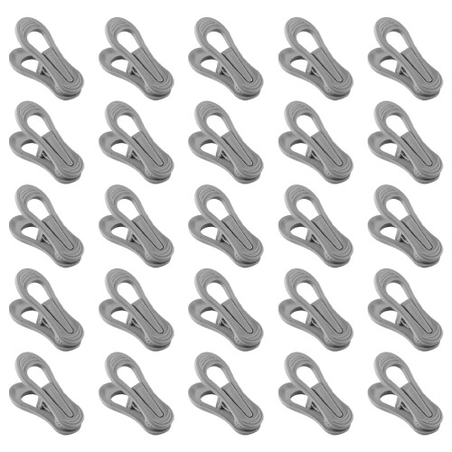 150Pcs Heavy-Duty Grey Plastic Clothes Clips Wind-Proof Clothes Pegs