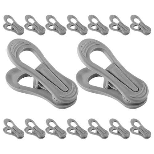 150Pcs Heavy-Duty Grey Plastic Clothes Clips Wind-Proof Clothes Pegs 1