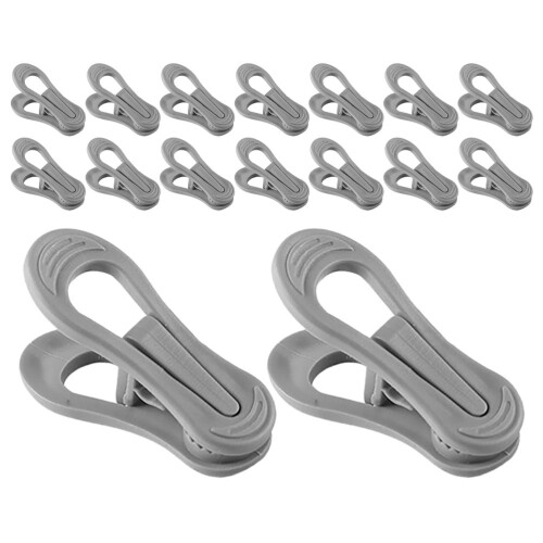 150Pcs Heavy-Duty Grey Plastic Clothes Clips Wind-Proof Clothes Pegs 2