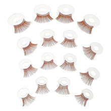 16Stk Braune Sicherheitsaugen Mit Echten Wimpern Für DIY Stofftiere