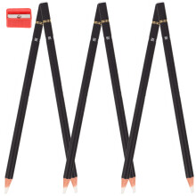 6Pièces Crayon Gomme Stylo Noir En Bois Pour Art Et Dessin Précis