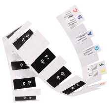 4Pièces Stickers Clavier Piano PVC Multicolores Sans Colle Décor