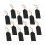 40Pcs Wooden Blackboard Message Board Hanging Ornament Double Side 9