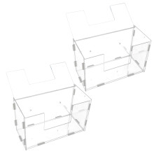 2Pièces Mangeoire Lapin En Acrylique Transparent Pour Cage Durable