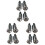 12Pièces Sifflet Cerfs Argent Facile Nettoyage 2