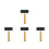 4Pièces Rouleaux En Caoutchouc Bois Pour Impression Collage 9