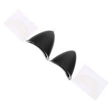2St Motorhelm Decor Kattenoren Tpu Zelfklevend Zwart Stijlvol