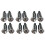 12Pièces Sifflet Cerfs Argent Facile Nettoyage 4