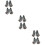 12Pièces Sifflet Cerfs Argent Facile Nettoyage 8