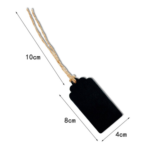 40Pcs Wooden Blackboard Message Board Hanging Ornament Double Side 1