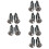 12Pièces Sifflet Cerfs Argent Facile Nettoyage 6