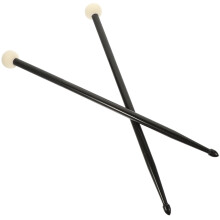 4Paires Baguettes Double Face Nylon Noir Pratiques Pour Batterie