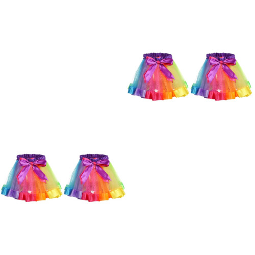 2Pièces Jupe Bubble Tutu Ceinture Élastique 2