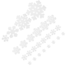66Pcs White Foam Christmas Snowflake Hanging Ornaments for Xmas Tree
