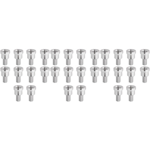30Pièces Embouts Tournevis Ph2 Argent Avec Butée Plaques 2