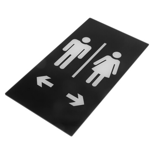 5Pièces Indicateurs Toilettes Noir Pour Portes 1