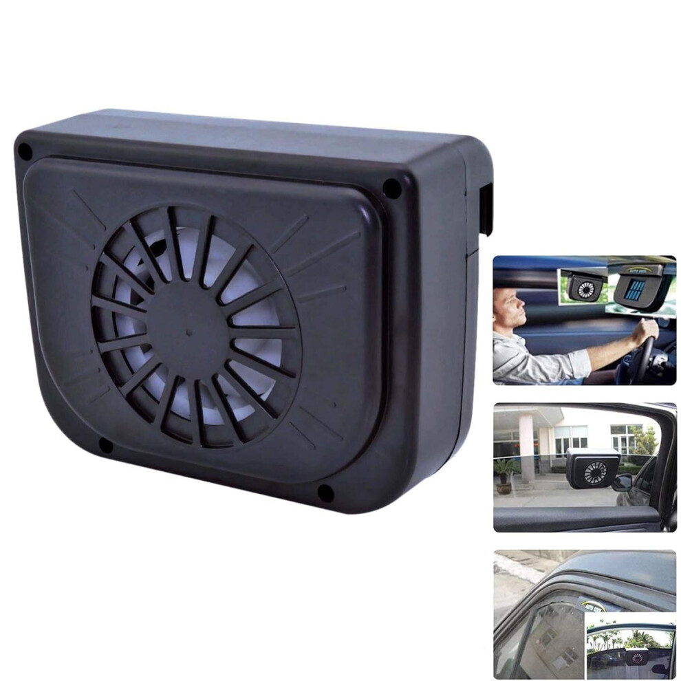Solar Powered Car Fan With Fast Air Circulation And Odor Removal For Car Window, Truck, Suv 9053599196938