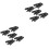 10Pièces Clips De Casque Abs+pièce Noir Pour Câbles Micro Et Écouteurs 5