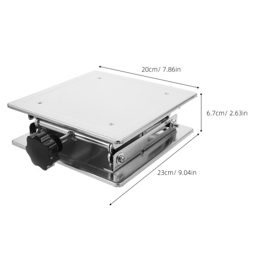 support en inoxydable plateau élévateur manuel 200x200 mm 1