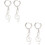 2Paires Boucles D'oreilles Pendantes Argent Décoration 8
