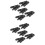 10Pièces Clips De Casque Abs+pièce Noir Pour Câbles Micro Et Écouteurs 7