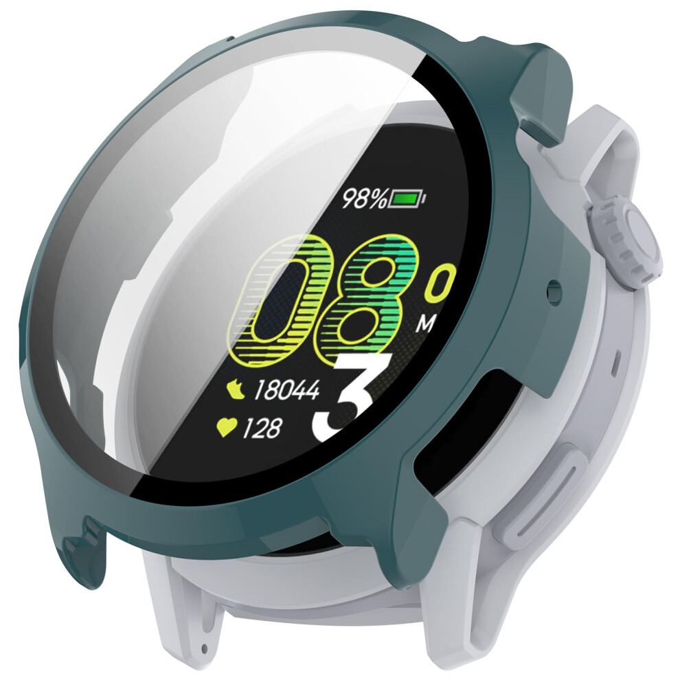 Watch Case With Tempered Glass Screen Protector, Full Coverage Shockproof For Coro Pace 4 Green 9070919989667