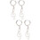 2Paires Boucles D'oreilles Pendantes Argent Décoration 9