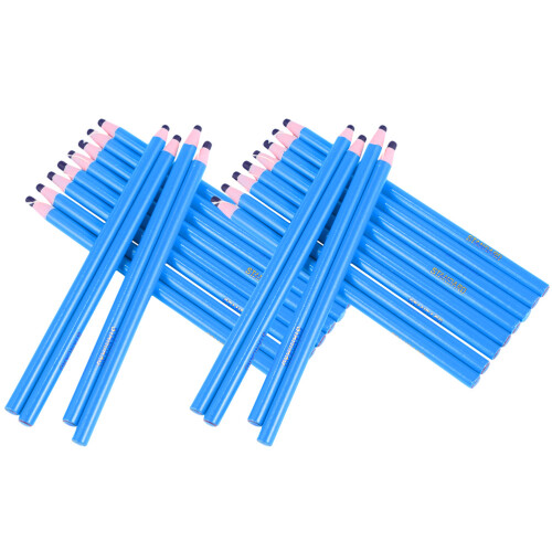 96Pièces Crayons Cire Bleus Avec Taille-Crayon Pour Dessin Marquage 2