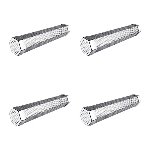 4Pièces Boîte Barbecue Résistant Température Argent 1