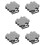 100Pièces Caches Écrous Argentés Roue Auto Design Bling Protection Vis 8