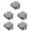 100Pièces Caches Écrous Argentés Roue Auto Design Bling Protection Vis 6