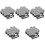 100Pièces Caches Écrous Argentés Roue Auto Design Bling Protection Vis 3