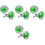 8Pièces Boutons Manchette Hommes Vert Accessoires Chic Et Confortables 3