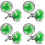 8Pièces Boutons Manchette Hommes Vert Accessoires Chic Et Confortables 5