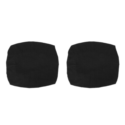 2Pièces Protection Housse Banc De Piano Élastique Couleur Unie Noire 1