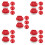 25Pcs Child-Friendly Red Mini Curling Balls Plastic Indoor Game 6