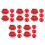 25Pcs Child-Friendly Red Mini Curling Balls Plastic Indoor Game 9