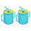 8Pcs Spill-Proof Sky-Blue Silicone Handle Drinking Cups for Adults 1