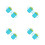 8Pcs Spill-Proof Sky-Blue Silicone Handle Drinking Cups for Adults 9