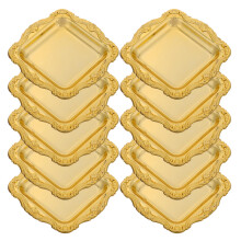 50Pcs Golden Snack Plates for Bridal Shower and